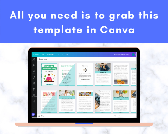 Editable Guide to Healthy Eating Ebook | Done-for-You Ebook in Canva