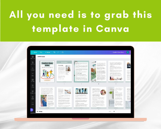 Editable Comfort Zone Killer Mini Ebook | Done-for-You Ebook in Canva