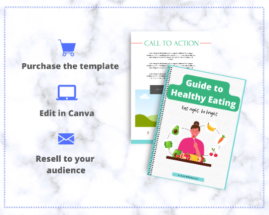 Editable Guide to Healthy Eating Ebook | Done-for-You Ebook in Canva