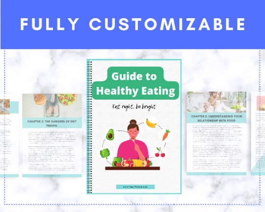 Editable Guide to Healthy Eating Ebook | Done-for-You Ebook in Canva