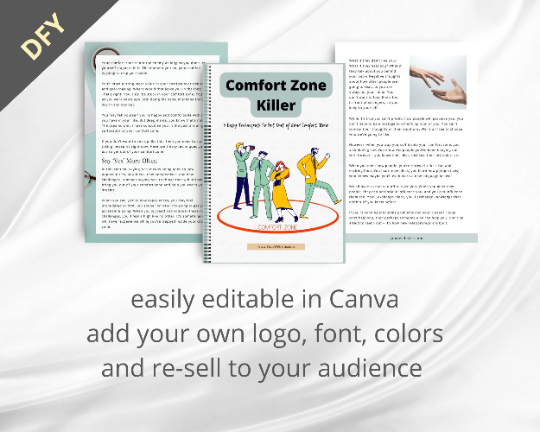 Editable Comfort Zone Killer Mini Ebook | Done-for-You Ebook in Canva