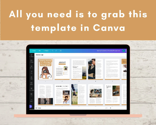Editable Getting Started as a Traveling Photographer Ebook in Canva