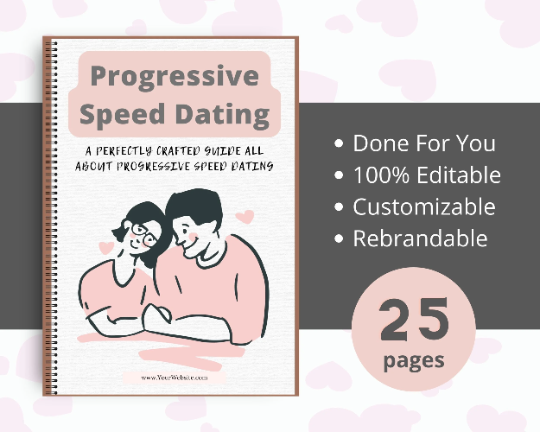Editable Progressive Speed Dating Ebook | Done-for-You Ebook in Canva