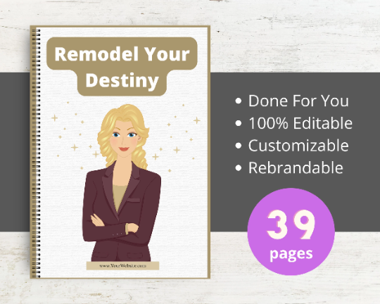 Editable Remodel Your Destiny Ebook | Done-for-You Ebook in Canva