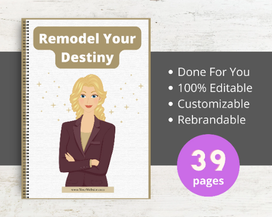 Editable Remodel Your Destiny Ebook | Done-for-You Ebook in Canva