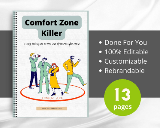 Editable Comfort Zone Killer Mini Ebook | Done-for-You Ebook in Canva