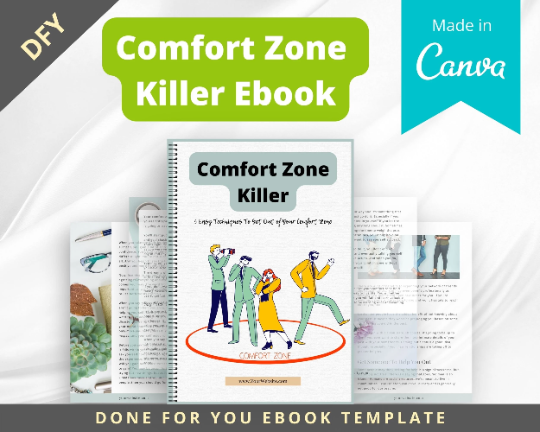 Editable Comfort Zone Killer Mini Ebook | Done-for-You Ebook in Canva