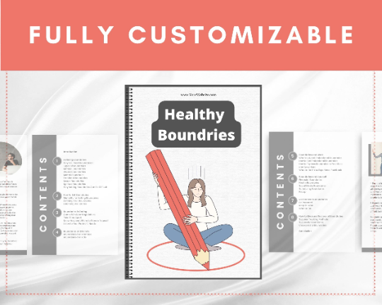 Editable Healthy Boundaries Ebook | Done-for-You Ebook in Canva