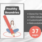 Editable Healthy Boundaries Ebook | Done-for-You Ebook in Canva