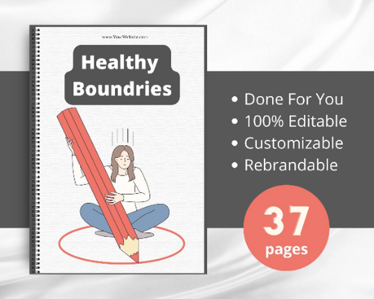 Editable Healthy Boundaries Ebook | Done-for-You Ebook in Canva