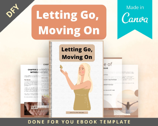 Editable Letting Go, Moving On Mini Ebook | Done-for-You Ebook in Canva