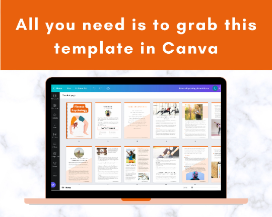 Editable Fitness Psychology Ebook | Done-for-You Ebook in Canva