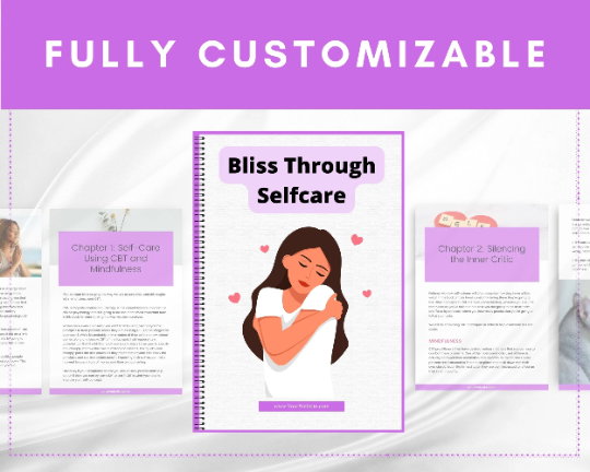 Editable Bliss Through Self-Care Ebook | Done-for-You Ebook in Canva