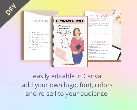 Editable Ultimate Hustle Ebook | Done-for-You Ebook in Canva