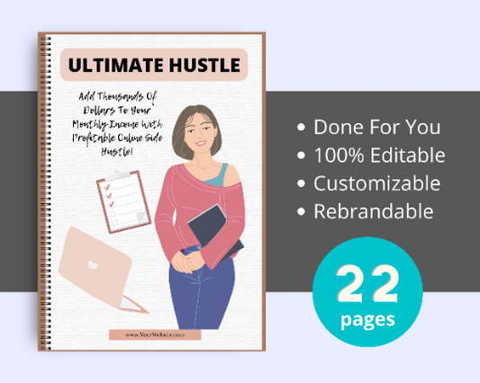 Editable Ultimate Hustle Ebook | Done-for-You Ebook in Canva