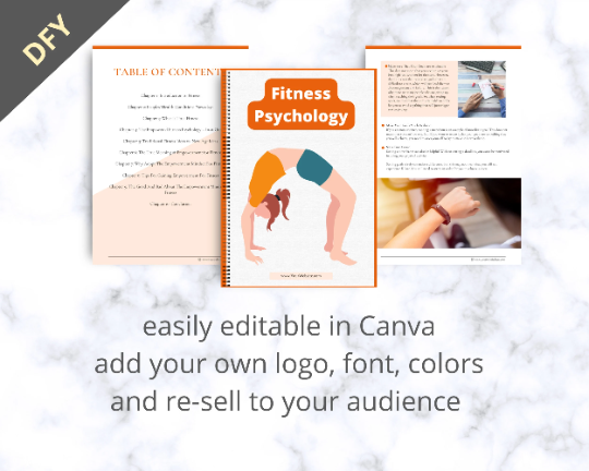 Editable Fitness Psychology Ebook | Done-for-You Ebook in Canva