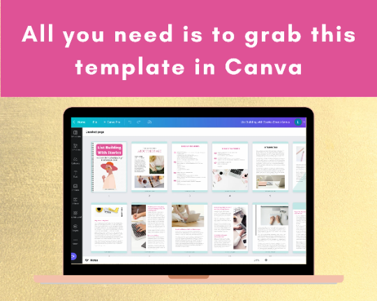 Editable List Building With Stories Ebook | Done-for-You Ebook in Canva