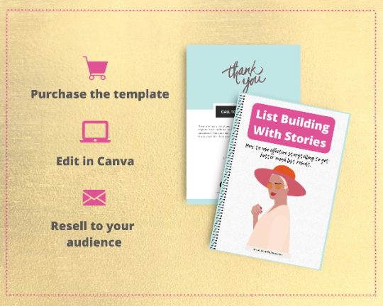 Editable List Building With Stories Ebook | Done-for-You Ebook in Canva