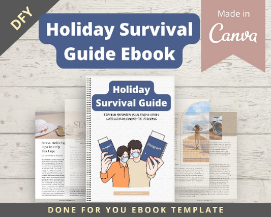 Editable Holiday Survival Guide Ebook in Canva