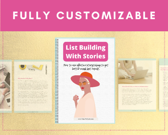 Editable List Building With Stories Ebook | Done-for-You Ebook in Canva