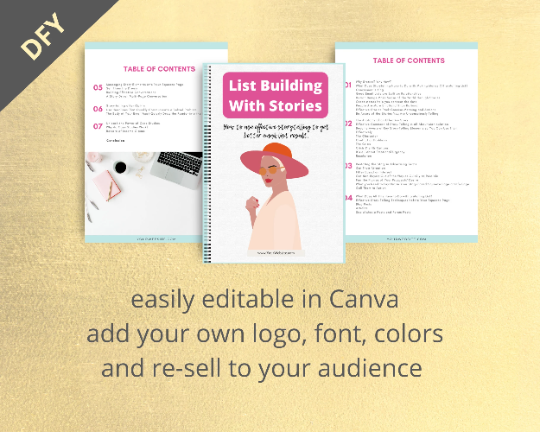 Editable List Building With Stories Ebook | Done-for-You Ebook in Canva