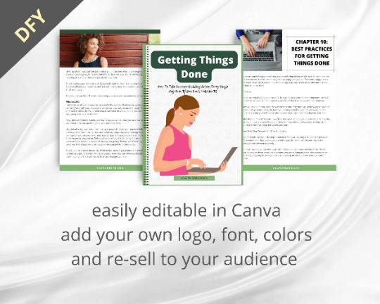 Editable Getting Things Done Ebook | Done-for-You Ebook in Canva