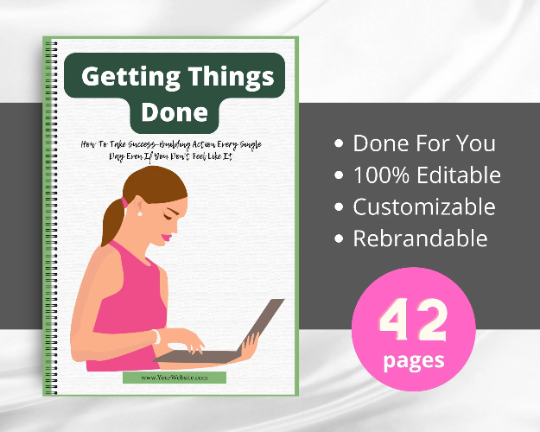 Editable Getting Things Done Ebook | Done-for-You Ebook in Canva