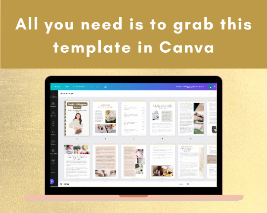 Editable Guide to Blogging Basics Ebook | Done-for-You Ebook in Canva