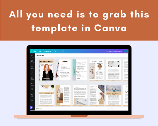 Editable Find Your Niche Ebook | Done-for-You Ebook in Canva
