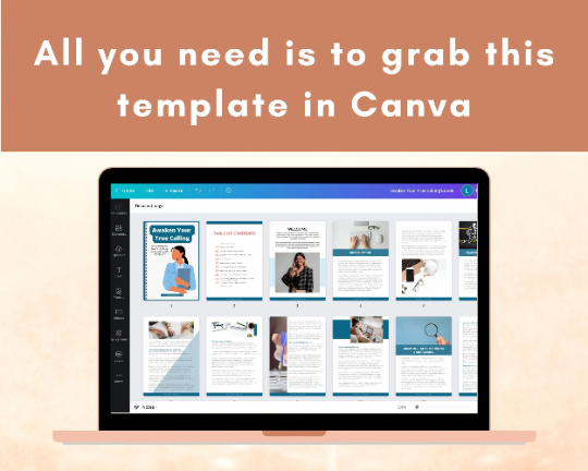 Editable Awaken Your True Calling Ebook | Done-for-You Ebook in Canva