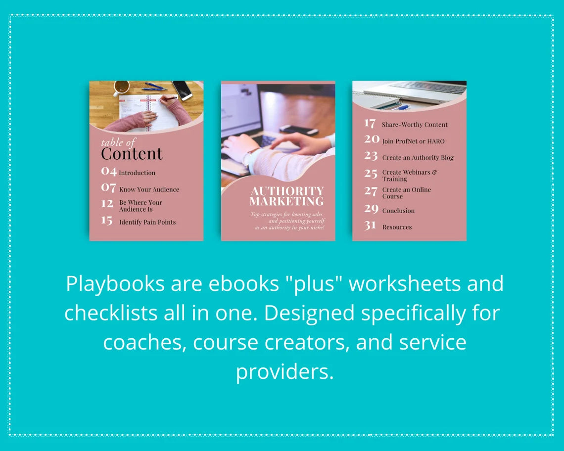 Done for You Authority Marketing Playbook in Canva