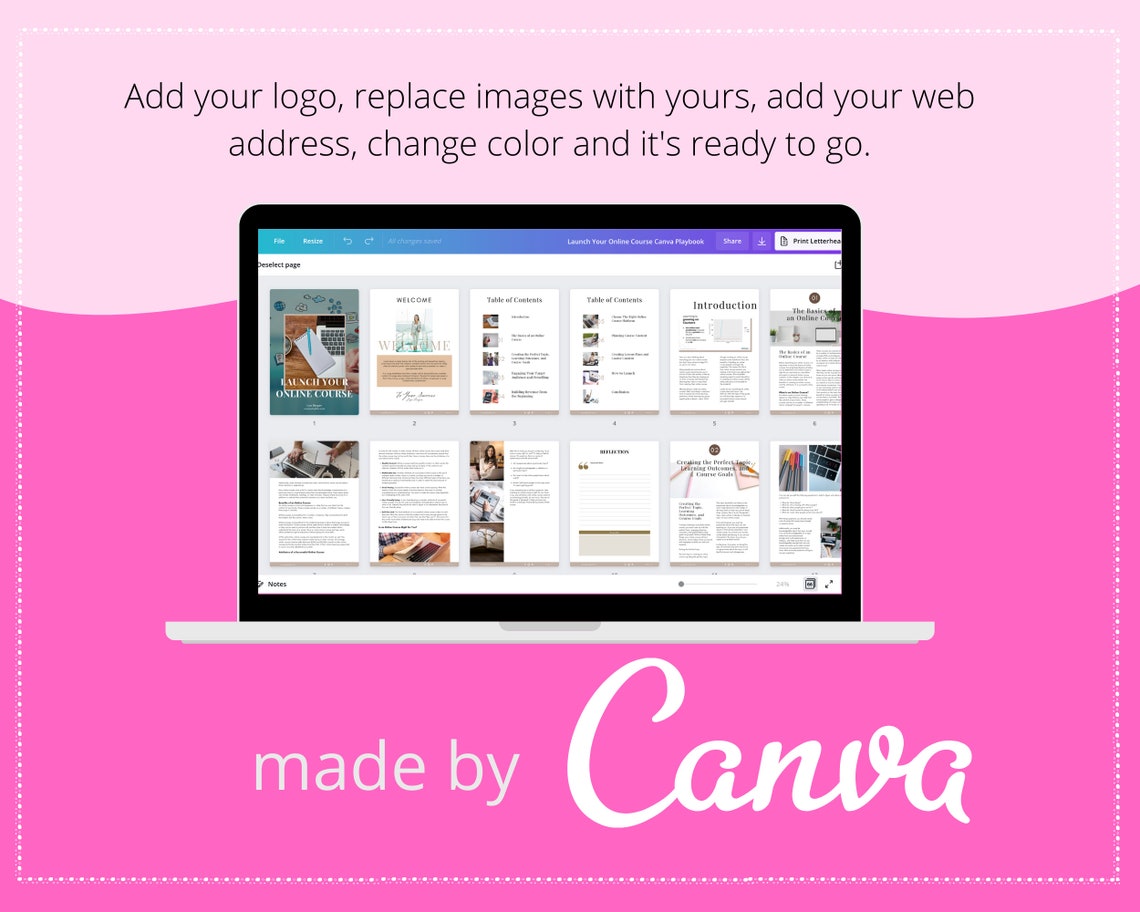 Done-for-You Launch Your Online Course Playbook in Canva