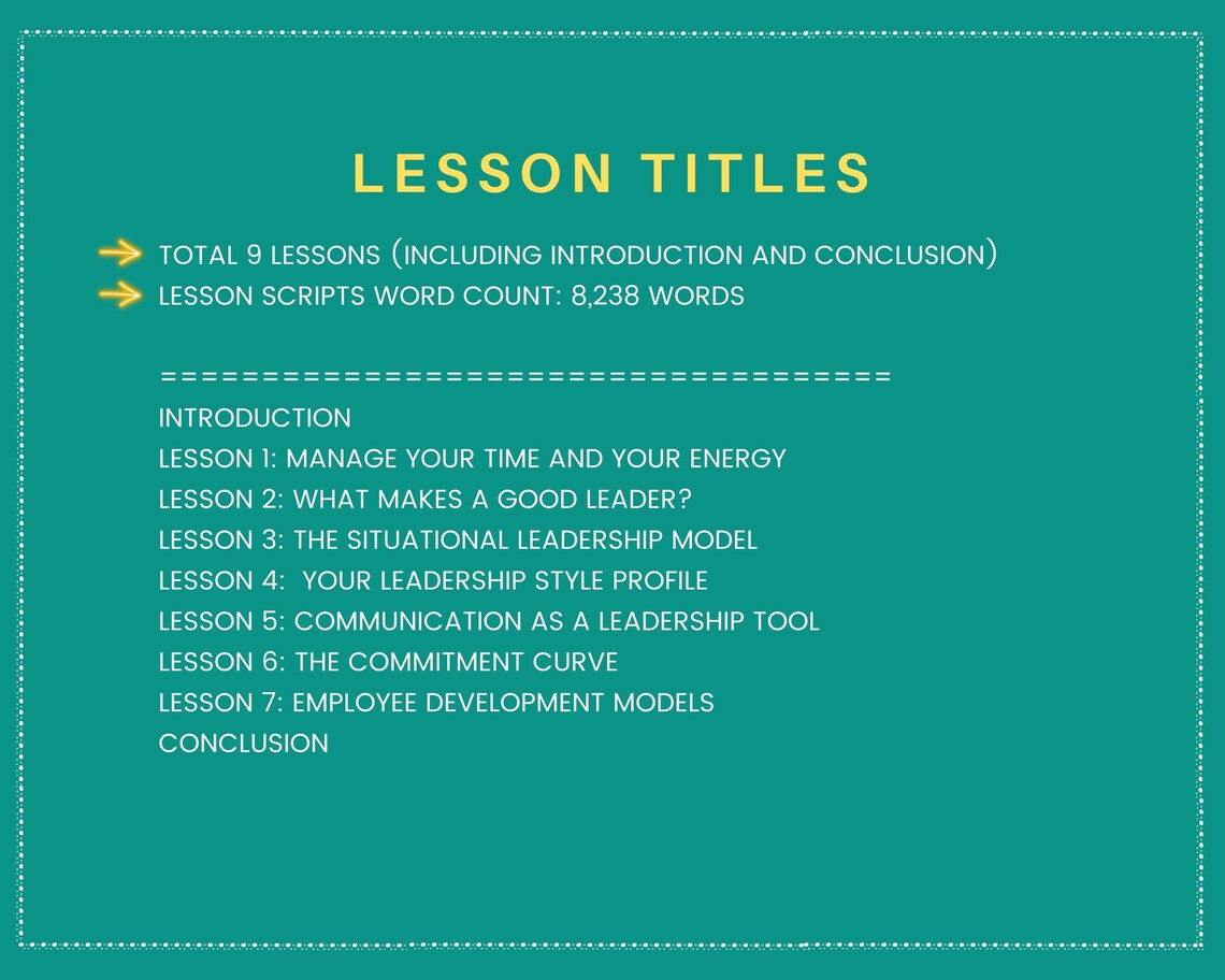 Done for You Online Course | Leadership Course | Business Course in a Box | 9 Lessons