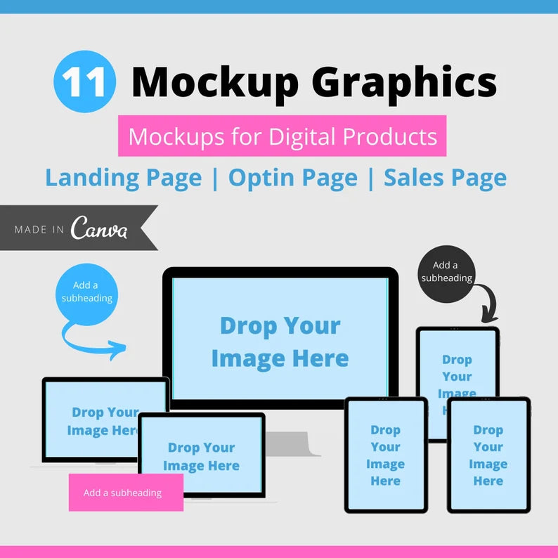 Digital Product Mockup | Landing Page Graphics | Opt in Page Mockup | Sales Page Mockup