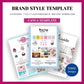 Brand Style Canva Template, Branding Your Business, Brand Board, Canva Template,
