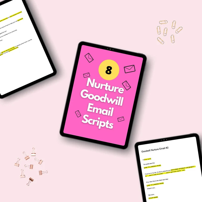 Good Will Email Sequence | Nurture Email Scripts