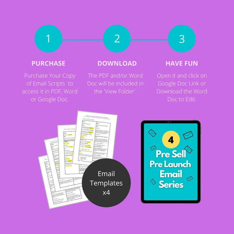 Pre-Sell Your Course Email Sequence | Pre Launch Email Templates