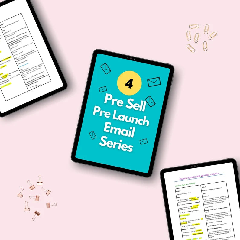 Pre-Sell Your Course Email Sequence | Pre Launch Email Templates