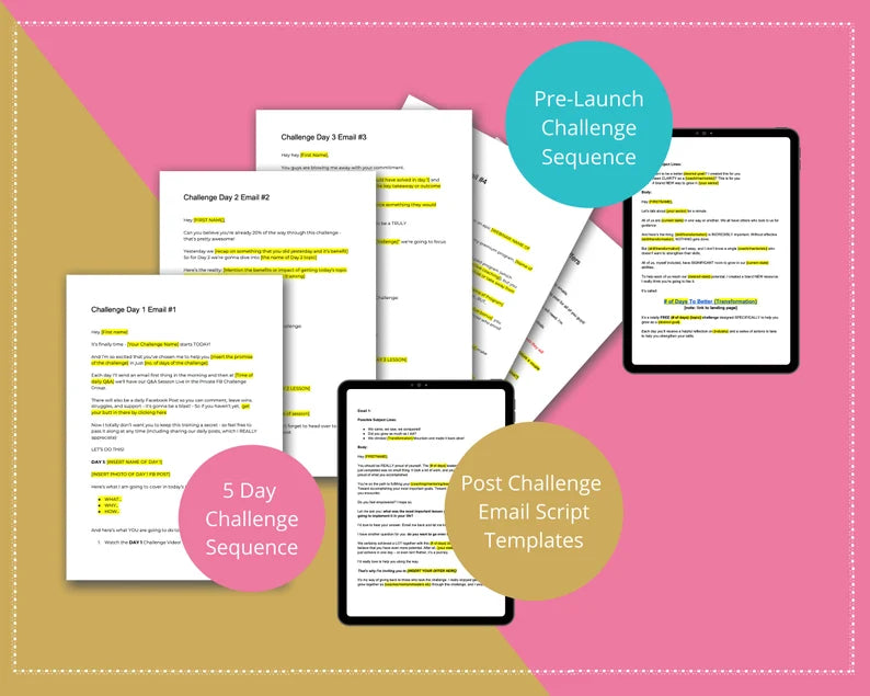 5 Day Challenge | Irresistible Online Challenge | Email Sequences | Facebook Ad Graphics