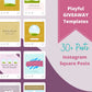 Giveaway Instagram Templates | Playful Instagram Feed Template | Instagram Canva Template
