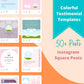 Testimonials Instagram Templates | 50 Instagram Engagement Post Templates Canva, Feedback Posts
