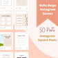 Boho Beige Instagram Game Squares | Instagram Canva Template | Marketing Template