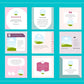 Testimonials Instagram Templates | 50 Instagram Engagement Post Templates Canva, Feedback Posts