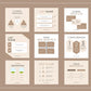 Boho Beige Lists & Processes Instagram Square Posts | 50 Canva Templates for Instagram | Social Media Templates