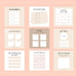 Boho Beige Instagram Game Squares | Instagram Canva Template | Marketing Template