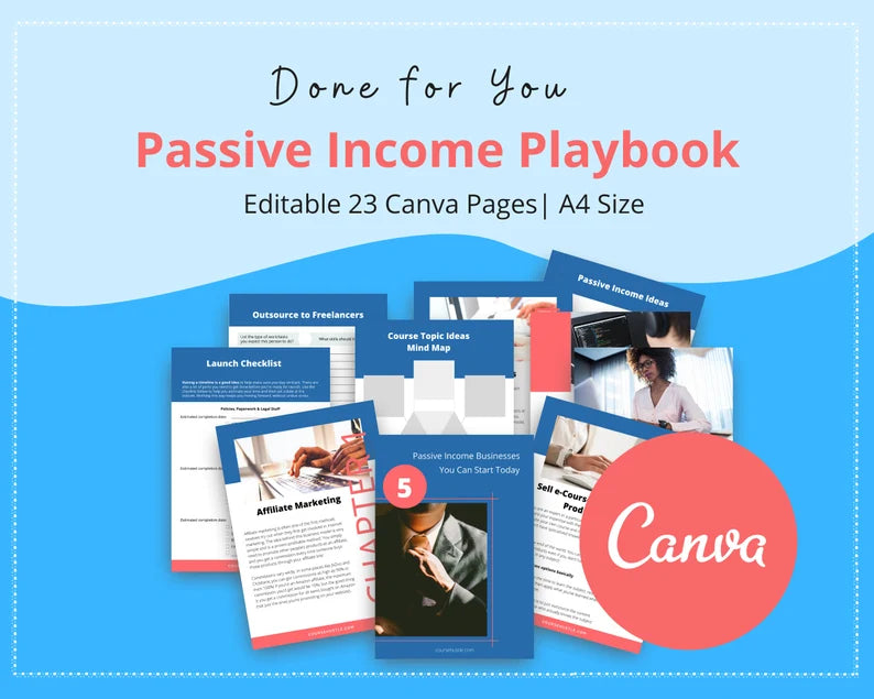 Done for You Passive Income Playbook in Canva