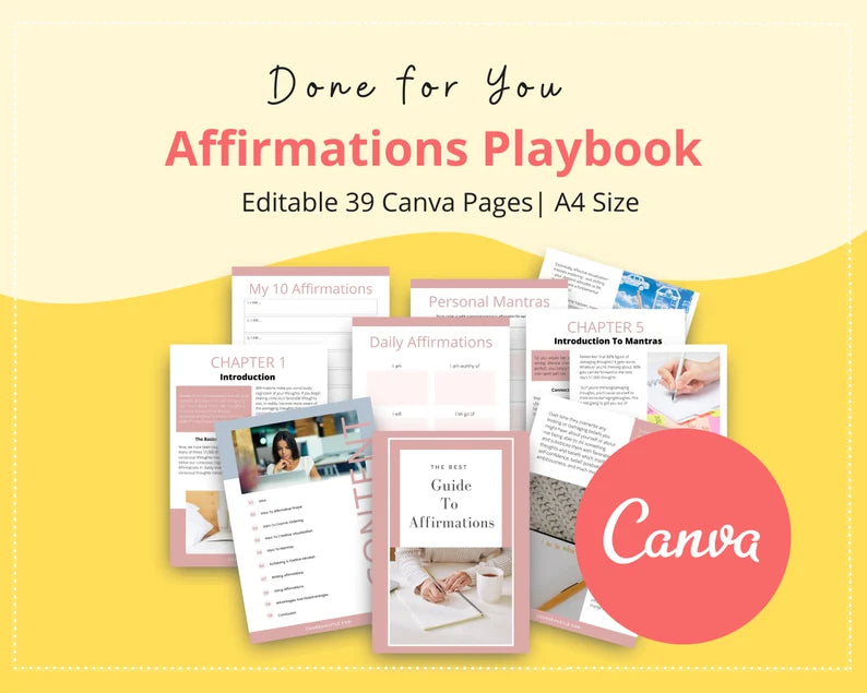 Done for You Affirmations Playbook in Canva