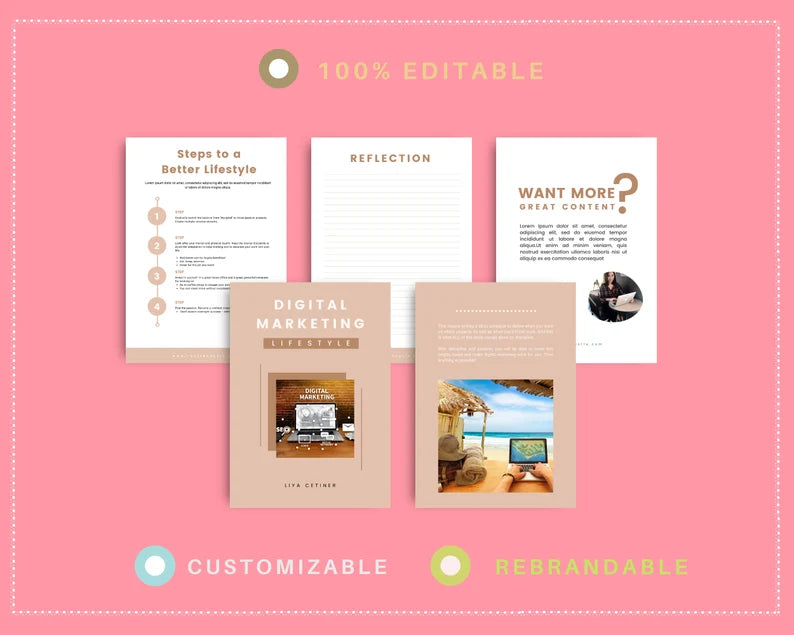 Done for You Digital Marketing Lifestyle Playbook in Canva