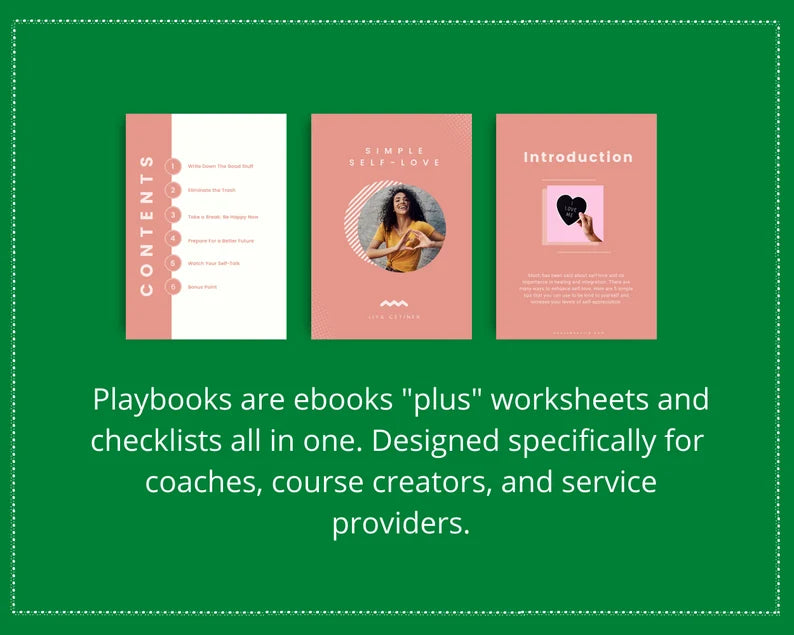 Done for You Self-Love Playbook in Canva