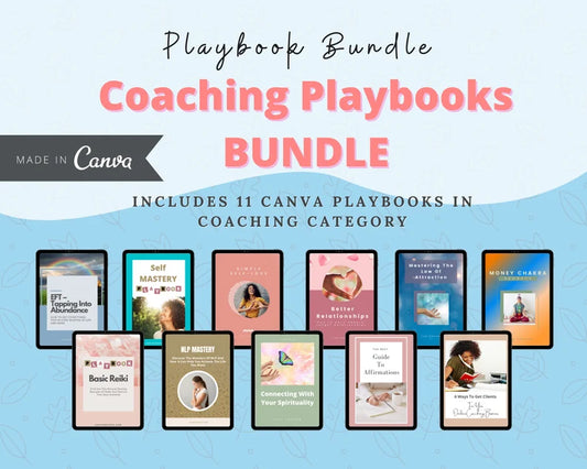 BUNDLE of 11 Coaching Playbooks in Canva